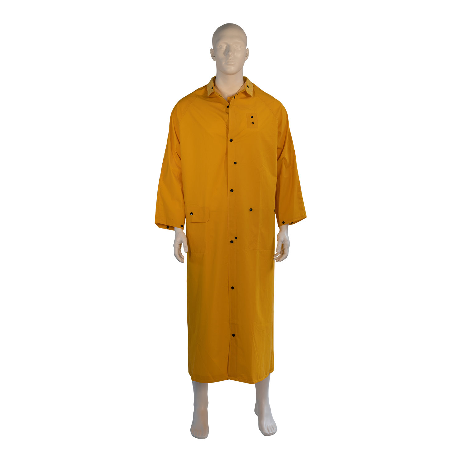 35 mil PVC/ Polyester 60″ Rain Coat – Yellow – General Work Products