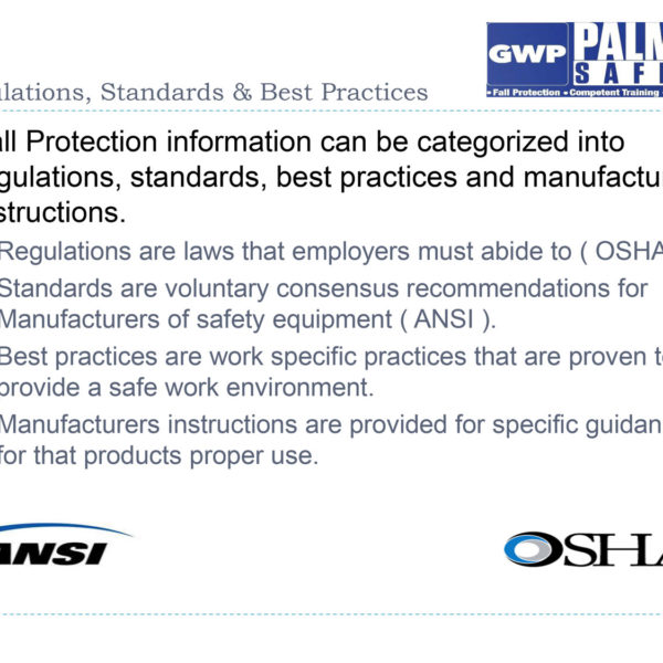 Four Categories of Fall Protection Information