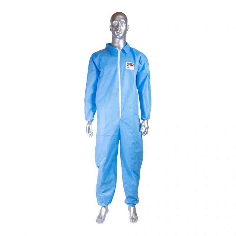 blue disposable overalls