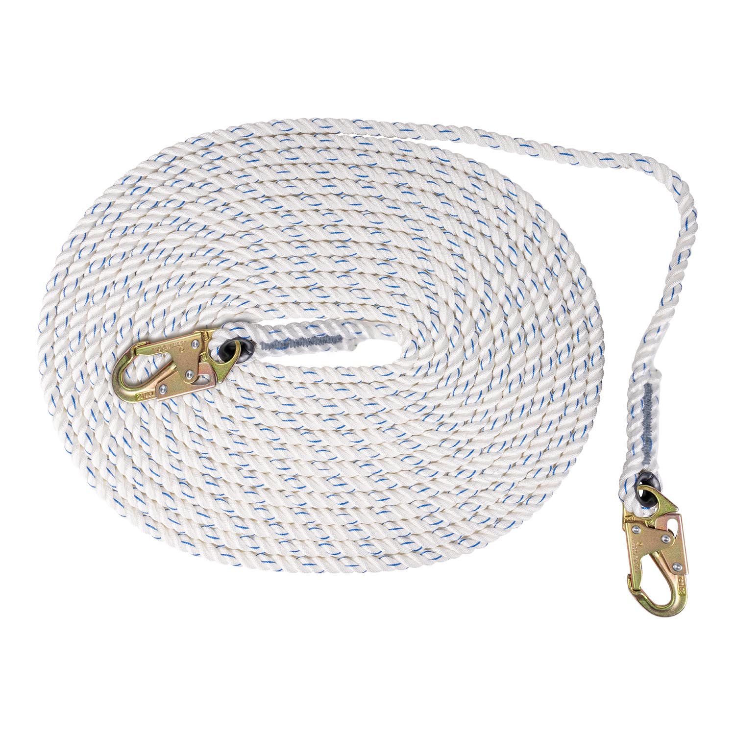 Vertical Polydac Rope Lifeline with Two (2) Snap Hooks